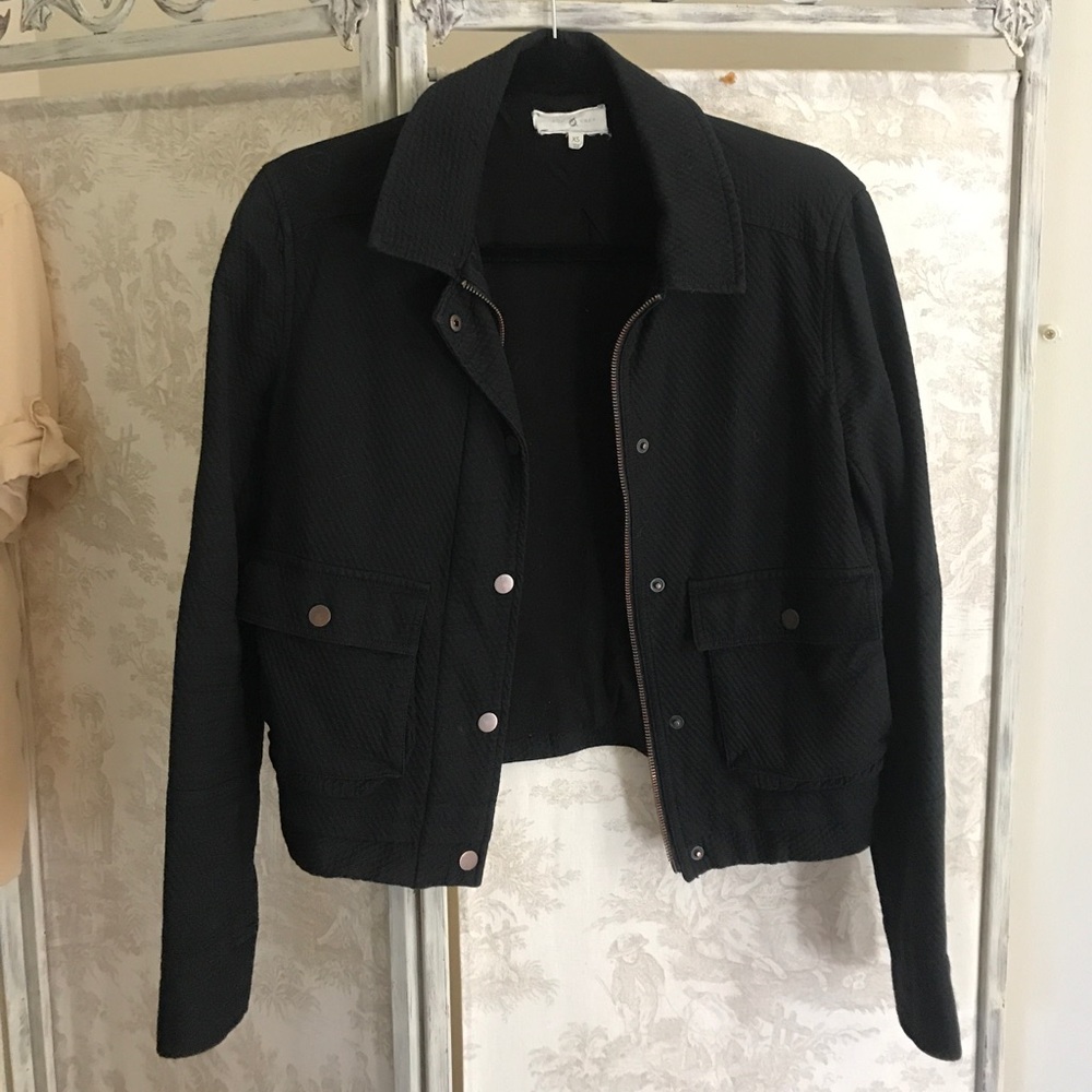 Lou & Grey Cotton Black Waffled Jacket